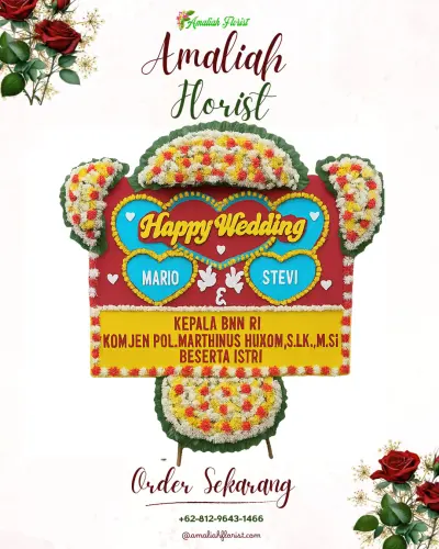 Karangan Papan Bunga Pernikahan di Pasar Melintang